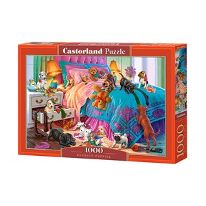 Castorland (C-104475) - "Naughty Puppies" - 1000 pieces puzzle