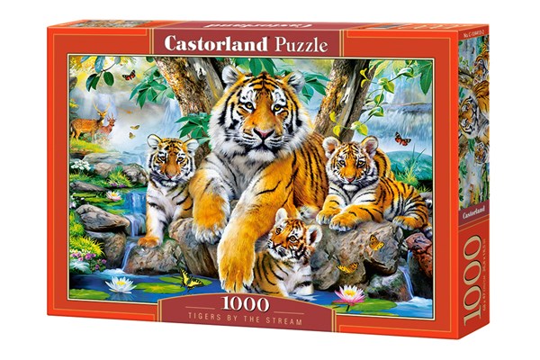 Castorland (C-104413) - "Tigers by the Stream" - 1000 pieces puzzle