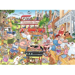 Jumbo (19163) - "Wasgij Mystery 15 - A Typical British BBQ!" - 1000 pieces puzzle