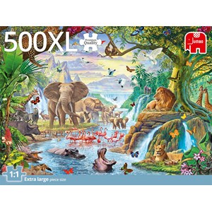 Jumbo (18800) - "Jungle Lake" - 500 pieces puzzle