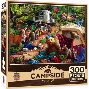 MasterPieces (31997) - Larry Jones: "Campsite Trouble" - 300 pieces puzzle