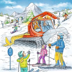 Ravensburger (08052) - "On the Ski Slope" - 49 pieces puzzle