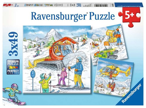 Let's Go Skiing! 3 x 49 pc Puzzle