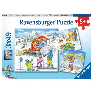 Ravensburger (08052) - "On the Ski Slope" - 49 pieces puzzle