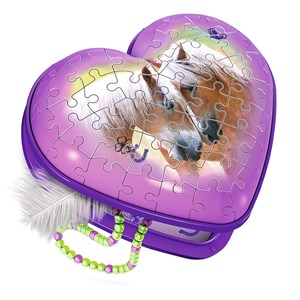 Ravensburger (12119) - "Heart Box, Horses" - 54 pieces puzzle