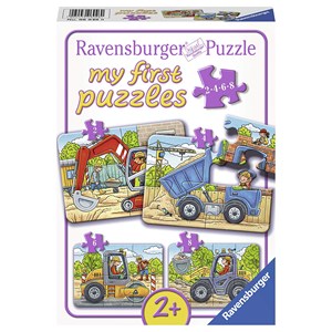 Ravensburger (06946) - "My favorite construction vehicles" - 2 4 6 8 pieces puzzle