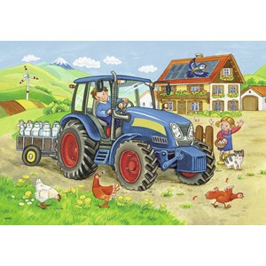 Ravensburger (07616) - "Construction Site and Farm" - 12 pieces puzzle