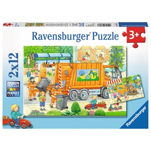 Ravensburger (07617) - "Garbage Disposal & Sweeper" - 12 pieces puzzle