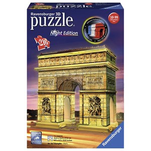 Ravensburger (12522) - "Arch of Triumph at Night" - 216 pieces puzzle