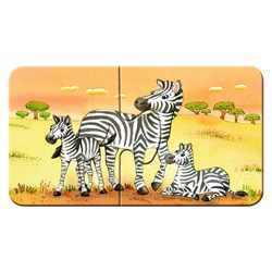 Ravensburger (06943) - "Cute Animal Families" - 2 pieces puzzle