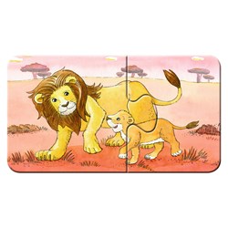 Ravensburger (06943) - "Cute Animal Families" - 2 pieces puzzle