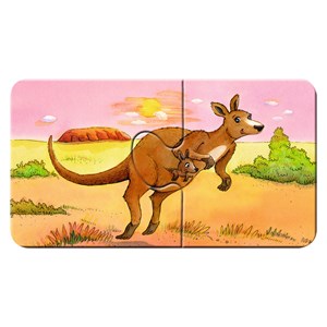 Ravensburger (06943) - "Cute Animal Families" - 2 pieces puzzle