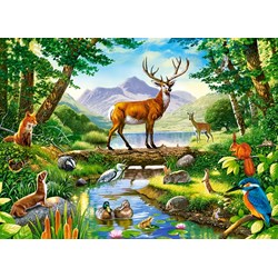Castorland (B-030408) - "Woodland Harmony" - 300 pieces puzzle