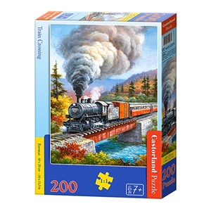 Castorland (B-222070) - "Train Crossing" - 200 pieces puzzle