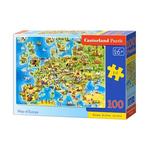 Castorland (B-111060) - "Map of Europe" - 100 pieces puzzle