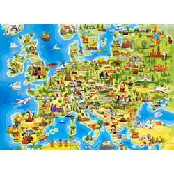 Castorland (B-111060) - "Map of Europe" - 100 pieces puzzle