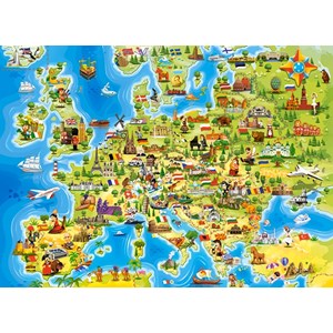 Castorland (B-111060) - "Map of Europe" - 100 pieces puzzle