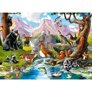 Castorland (B-070091) - "Forest Animals" - 70 pieces puzzle