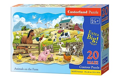 Castorland (C-02429) - "Animals on the Farm" - 20 pieces puzzle