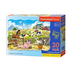 Castorland (C-02429) - "Animals on the Farm" - 20 pieces puzzle