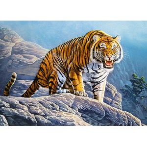 Castorland (B-018451) - "Tiger on the Rock" - 180 pieces puzzle