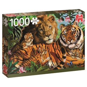 Jumbo (18338) - "Wild Cats" - 1000 pieces puzzle
