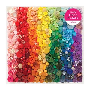 Chronicle Books / Galison (9780735360143) - "Rainbow Buttons" - 500 pieces puzzle