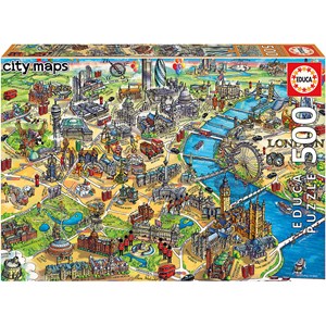 Educa (18451) - "London map" - 500 pieces puzzle