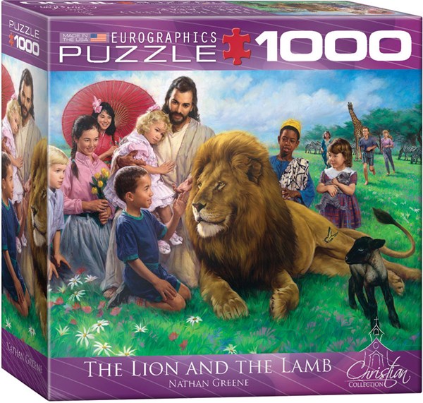 Eurographics (8000-0345) - Nathan Greene: "The Lion and the Lamb" - 1000 pieces puzzle