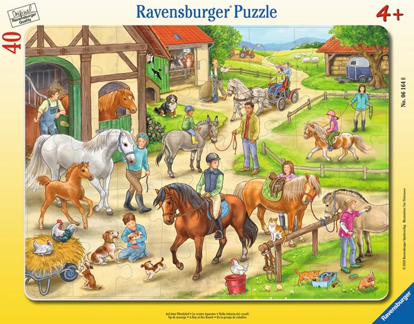 Ravensburger (06164) - "On the Horse Farm" - 40 pieces puzzle
