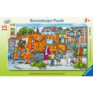 Ravensburger (06162) - "On the Way to the Garbage Disposal" - 15 pieces puzzle