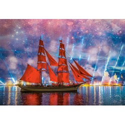 Castorland (C-104482) - "Red Frigate" - 1000 pieces puzzle