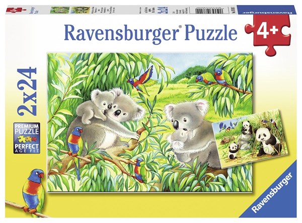 Ravensburger (07820) - "Cute Koalas and Pandas" - 24 pieces puzzle