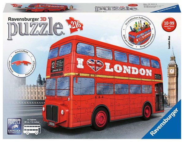 Ravensburger (12534) - "London Bus" - 216 pieces puzzle
