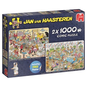 Jumbo (19083) - Jan van Haasteren: "Food Frenzy" - 1000 pieces puzzle