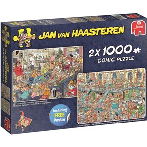 Jumbo (19082) - Jan van Haasteren: "New Year Party" - 1000 pieces puzzle