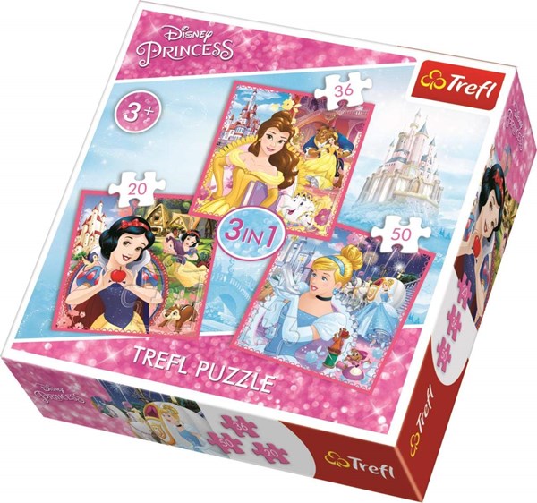 Trefl (34833) - "Disney Princess" - 20 36 50 pieces puzzle