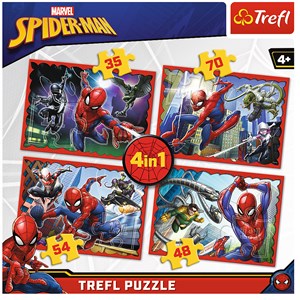 Trefl (34293) - "Spider-Man" - 35 48 54 70 pieces puzzle