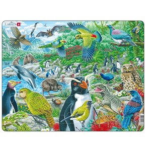 Larsen (FH44) - "New Zealand's Picturesque Wildlife" - 53 pieces puzzle