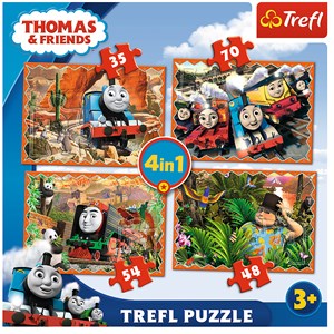 Trefl (34300) - "Travels around the world" - 35 48 54 70 pieces puzzle