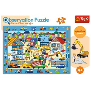 Trefl (15538) - "Visit the construction site" - 70 pieces puzzle