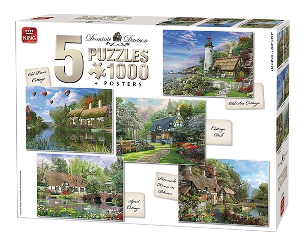 King International (85514) - Dominic Davison: "Cottages" - 1000 pieces puzzle