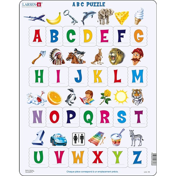 Larsen (LS826-FR) - "ABC Puzzle - FR" - 29 pieces puzzle