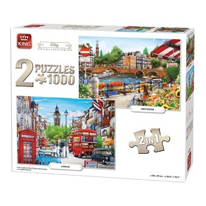 King International (85516) - "Amsterdam & London" - 1000 pieces puzzle