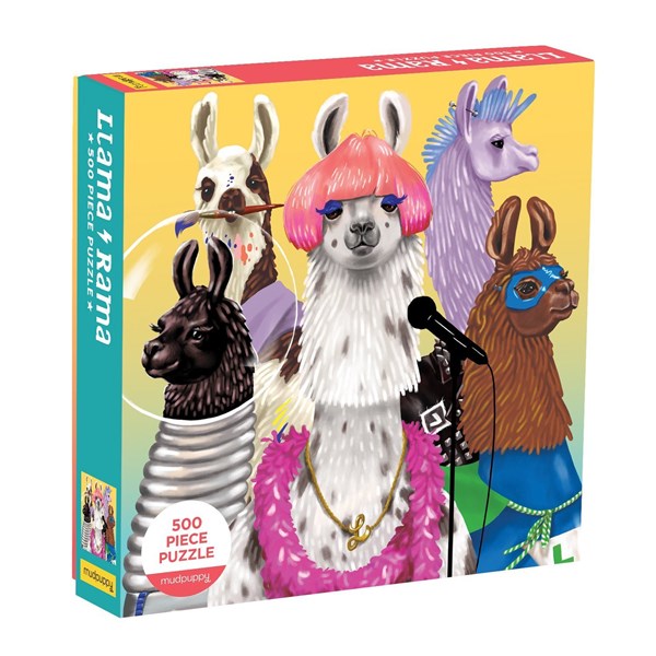 Chronicle Books / Galison (9780735361102) - "Llama Rama" - 500 pieces puzzle