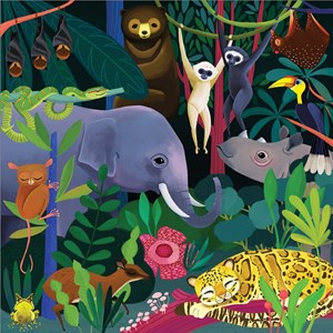 Chronicle Books / Galison (9780735360761) - "Jungle Illuminated" - 500 pieces puzzle