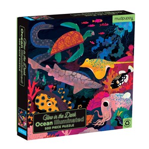 Chronicle Books / Galison (9780735360754) - "Ocean Illuminated" - 500 pieces puzzle