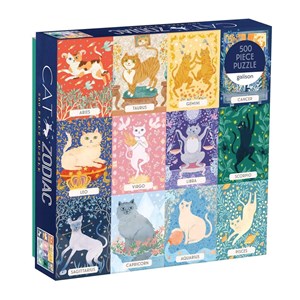Chronicle Books / Galison (9780735357068) - "Cat Zodiac" - 500 pieces puzzle