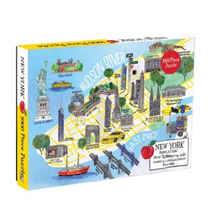 Chronicle Books / Galison (9780735354265) - "New York City Map" - 1000 pieces puzzle