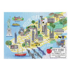 Chronicle Books / Galison (9780735354265) - "New York City Map" - 1000 pieces puzzle